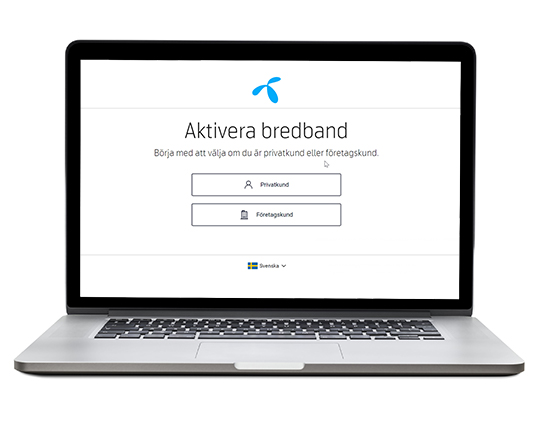 En skärmdump från aktivering.telenor.se