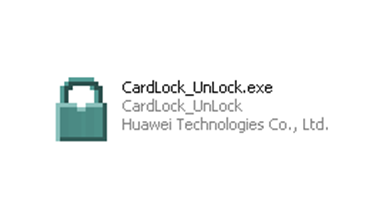 Starta programmet du laddade ner i steg 2: CardLock_UnLock.exe