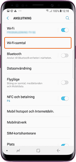 Välj Wi-Fi-samtal