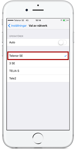 Välj operatör
